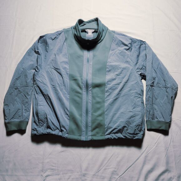 Athleta Womens Large Evolve Hybrid Fleece Jacket Green - Picture 1 of 14